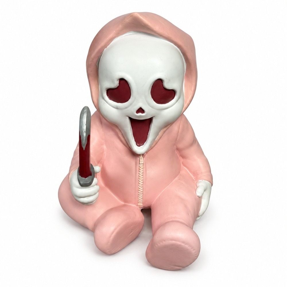 Spirit Halloween Ghostface Pink Horror Babies Static Prop with Knife